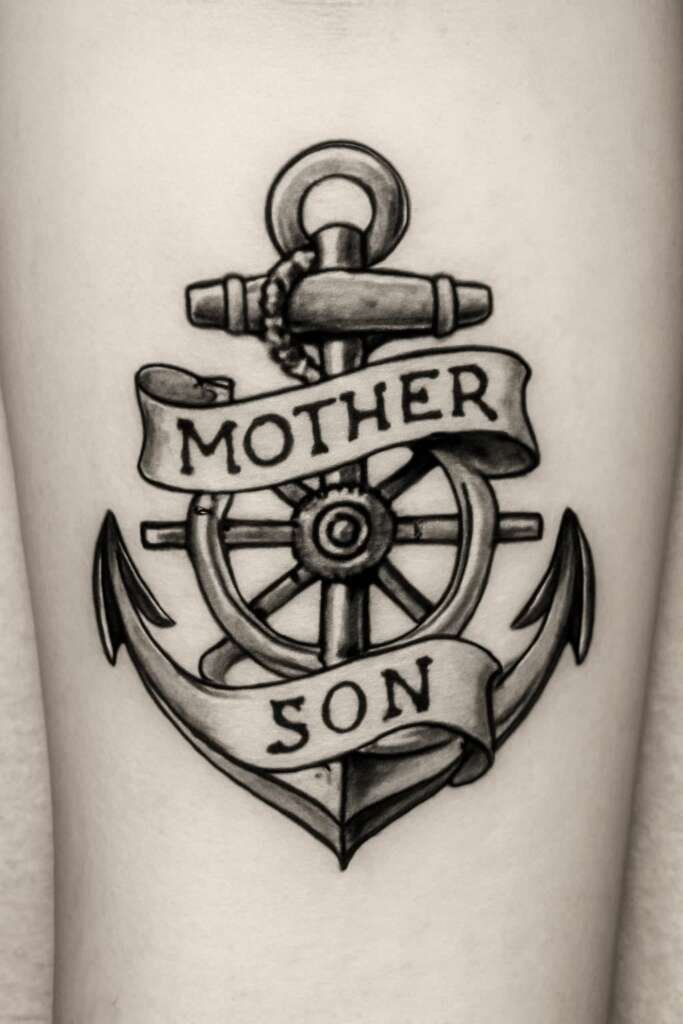 Anchor and Ship Wheel