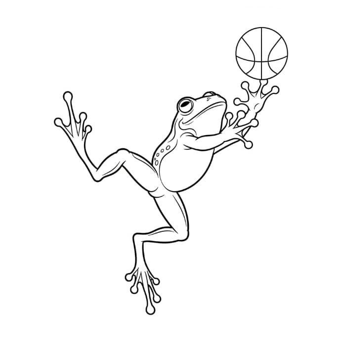 Frog Basketball Silhouette