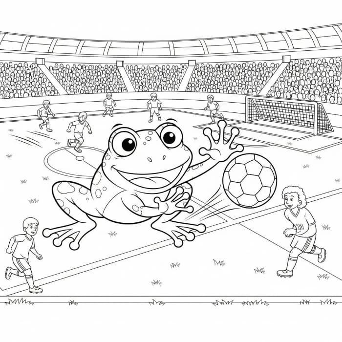 Frog Blocking a Shot