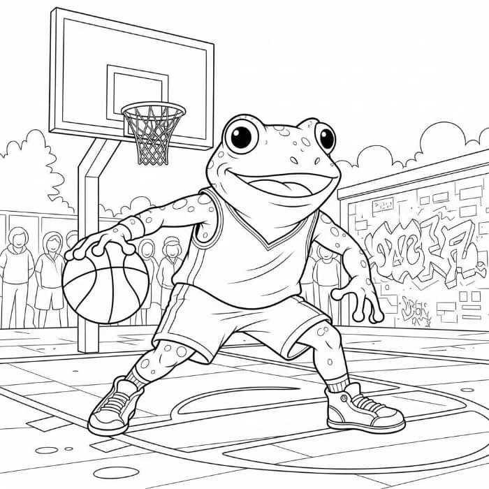 Frog Playing Streetball